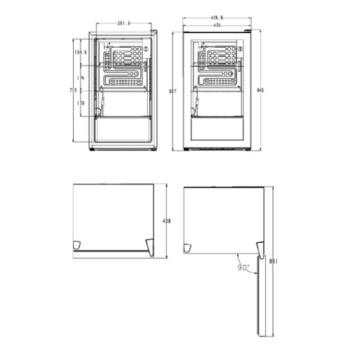 REFRIGERADOR ASPES ARH85500EN CICL 85C 80L HOREC E